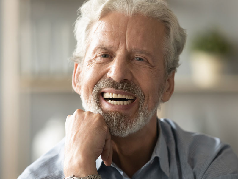 Happy Patient with Crowns