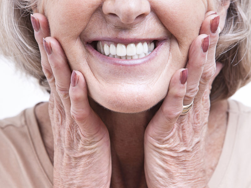 Happy Patient with Dentures